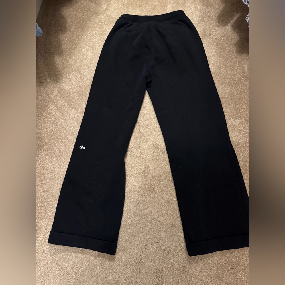 Alo wide legged sweatpants, black sz small